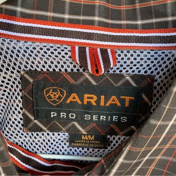 ARIAT Pro Series Western plaid button down Mens size M - Picture 9 of 12